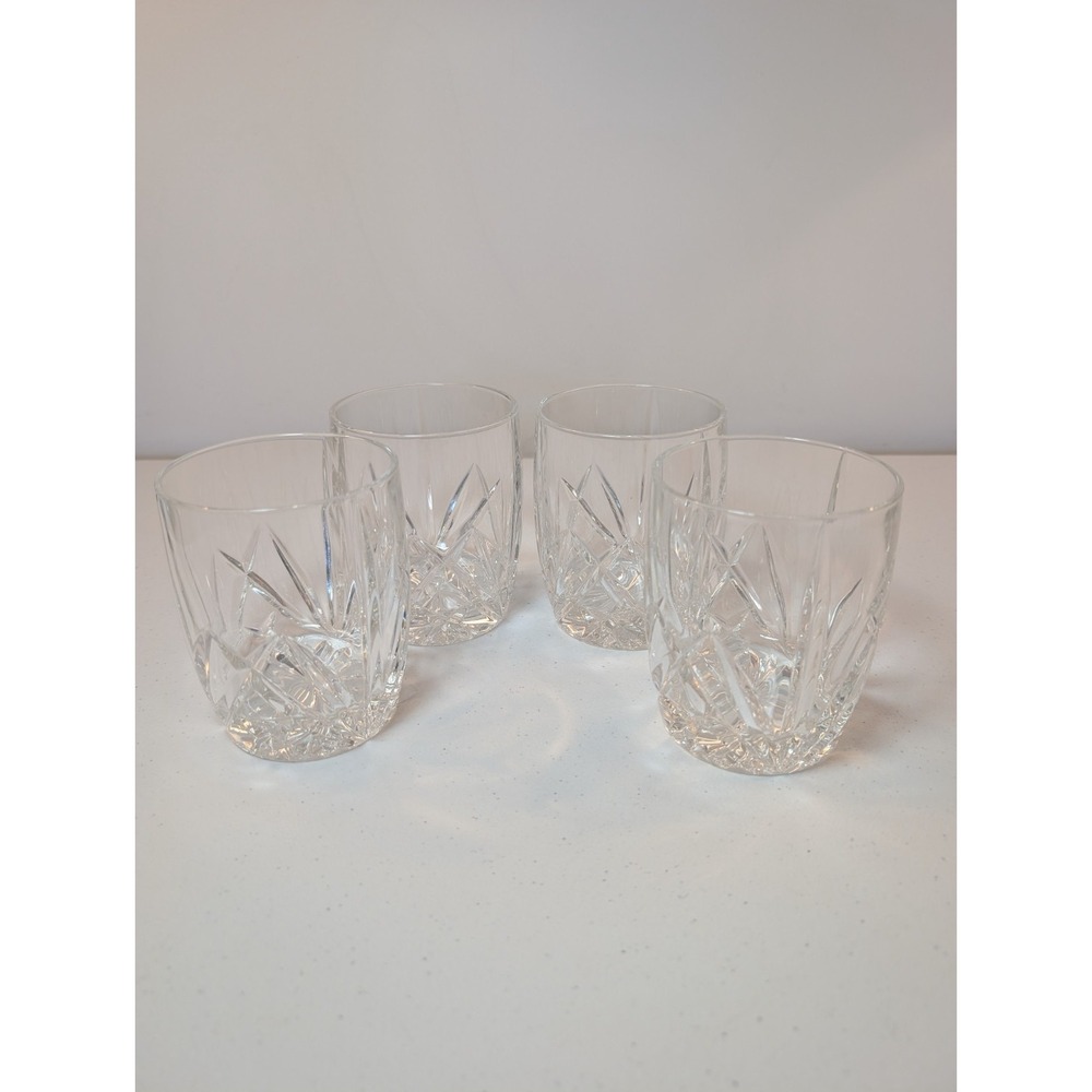 Waterford Marquis Crystal Oversized Tumblers Set 4 Double Old Fashioned 4 3/8"